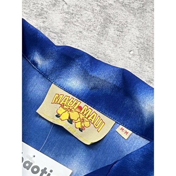 Vintage Maui Maui All Over Print Hawaii Tropical Button Up - Picture 5 of 5